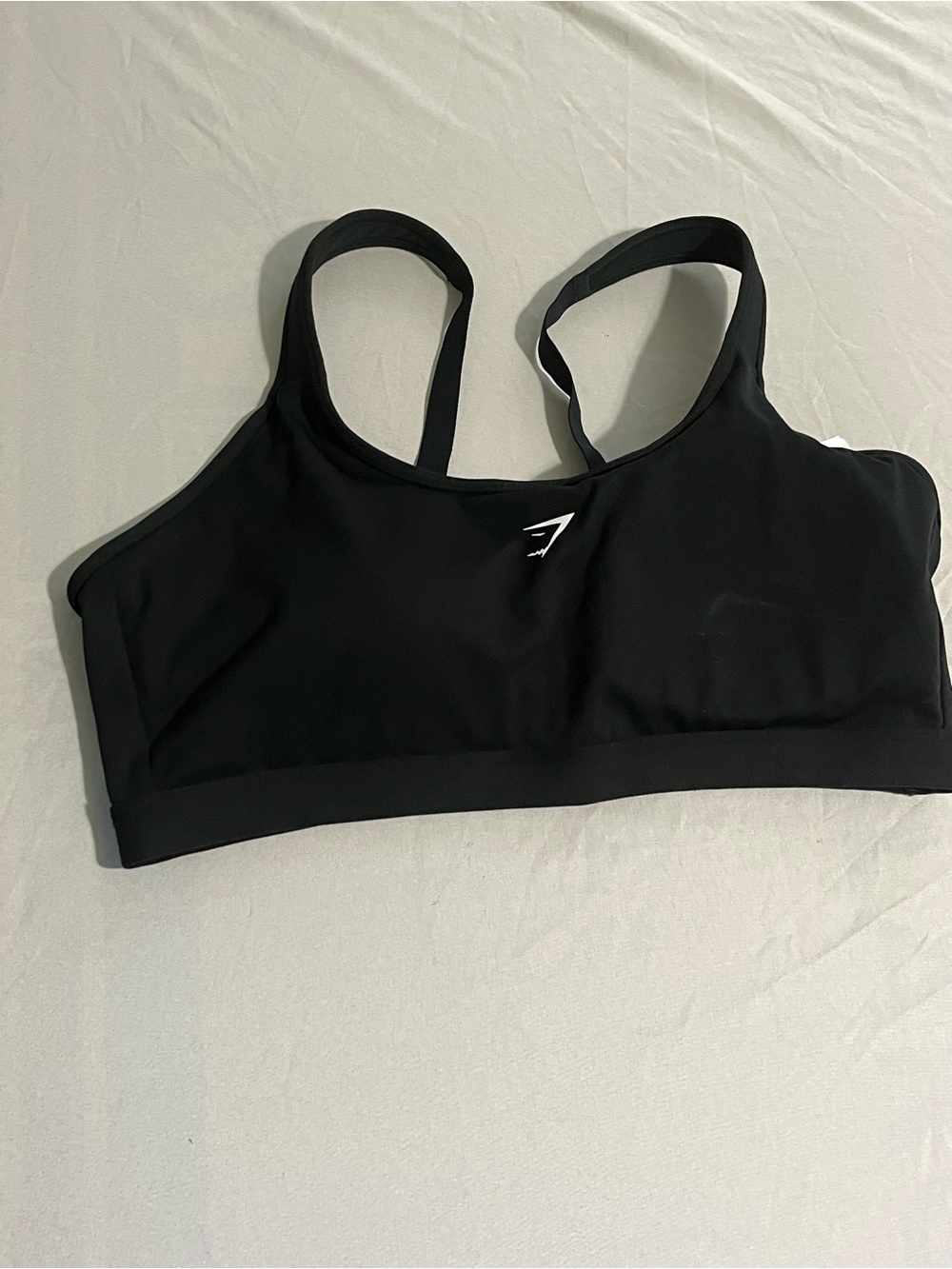 Gymshark Black Minimal Logo Padded Sports Bra Women’s Size XL